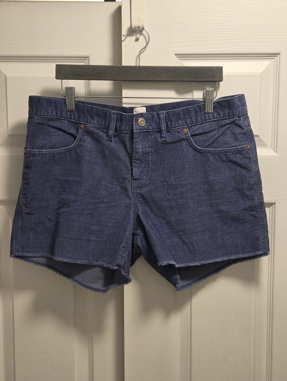 (5/$25) GAP Blue Corduroy Cutoff Shorts - Size 12